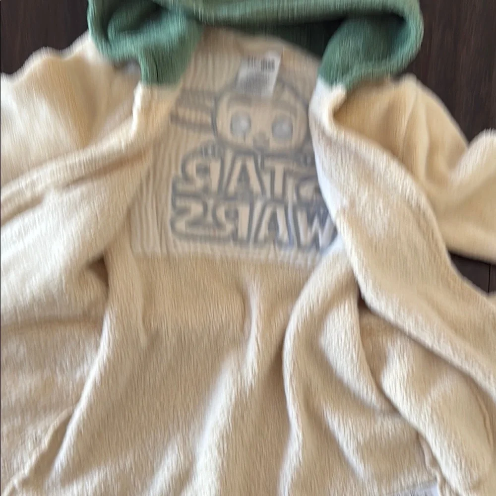 Baby Gap Star Wars Gender Neutral Adorable Baby Yoda Grogu Tan Fleece Robe!